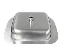 Modern Butter Server Stainless Steel Tray with Cover Plate Dishes Box for Cheese Serving Dish