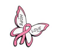 Modern Butterfly Brooch with Ribbon Symbol for Advocacy and Public Welfare Gift Accessories Coat Decorative Pin