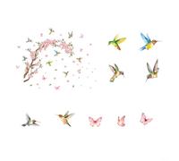 Modern Butterfly Floral Wall Decals Self-Adhesive PVC Sticker