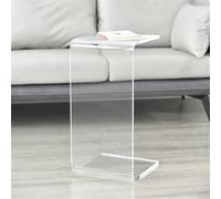 Modern C-Shaped Acrylic Side Table, Simple and Stylish Design for Versatile Sofa or Bedside Use