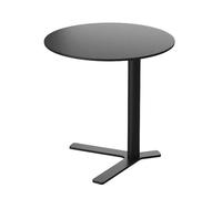Modern C-Shaped Metal Side Table, Stylish Round Accent Table for Small Spaces, Y Base Design Coffee Table for Living Room & Bedroom, 19.7" D x 19.7" H, Black Finish