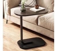 Modern C Shaped Side Table Stylish End Table for Small Spaces Bedroom & Living Room Sofa Snack Table with Sturdy Metal Frame Base Perfect for Couch Use