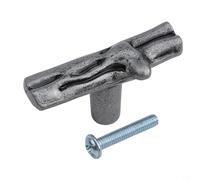 Modern Cabinet Door Handle with Tree Branch Motif Zinc Alloy Construction for Wardrobe Doors Drawers and Cupboards in Home Interiors (Silve -Single Hole)