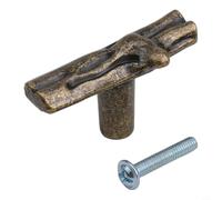 Modern Cabinet Door Handle with Tree Branch Motif Zinc Alloy Construction for Wardrobe Doors Drawers and Cupboards in Home Interiors (Bronze - single hole)