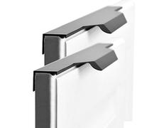 Modern cabinet handles, 2 Packs Hidden Drawer Pulls Aluminum Alloy Profile Door Levers for Wardrobe,Dresser,Sealed Edge Thumbtack Cabinet Invisible Door Knob Concealed Kitchen Cupboard Handles(Black,4