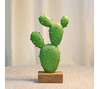 Modern Cactus Statue Resin Figurine for Desk & Yard, Stylish Home Decor, Outdoor Lawn Decoration, Green, 20.5cm x 13cm, Unique Garden Art for Contemporary Spaces