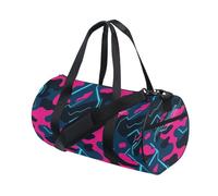 Modern Camouflage Magenta Black Light Duffel Bags Gym Duffel Bag Trekking Foldable