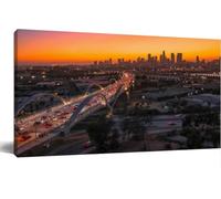 Modern Canvas Art The New 6Th Street Bridge Viaduct The Los Angeles Downtown City Skylin Wall Decorations Farmhouse Artwork Painting for Bathroom Kitchen Living Room Office Home Unframed 12x16 inch