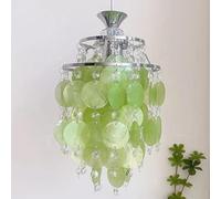 Modern Capiz Shell Chandelier Pendant Light for Coastal Bedroom Kitchen Island Restaurant Foyer