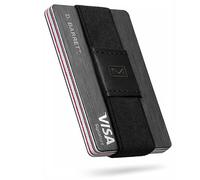 Modern Carry Quick Draw Axis Elastic Card Holder Minimalist Centered, Black | Centered elastic design keeps cards secure while providing fast access in a slim front-pocket profile