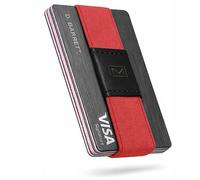 Modern Carry Quick Draw Axis Minimalist Card Wallet - Ultra Slim Front Pocket Credit Card Holder with Quick Access Design, Red, One Size, Card Holder