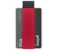 Modern Carry Quick Draw Minimalist Wallet for Men & Women, Elastic Band, Minimal Credit Card Holder with Leather Tab, Card Gripper for Long Nails, Money Clip Alternative (Black)