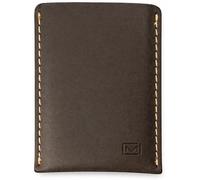 Modern Carry Slim Leather Credit Card Holder Sleeve Brown - One Size