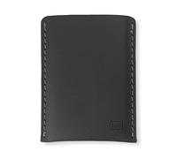 Modern Carry Slim Leather Credit Card Holder Sleeve, Midnight Grey Card Sleeve, One Size, Modern