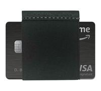 Modern Carry Slim Minimalist Wallet for Men and Women - Horizontal Card Holder with Quick Access Elastic | Front Pocket Wallet | Money Clip Alternative | Holds 2-12 Cards, Black, One Size, Horizontal