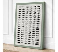 Modern Cars Reference Chart Canvas Wall Art Print 24x16 Inch (61 x 41 cm)
