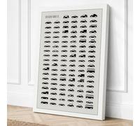 Modern Cars Reference Chart Canvas Wall Art Print 30x20 Inch (76 x 51 cm)