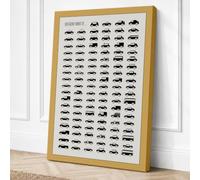 Modern Cars Reference Chart Canvas Wall Art Print 36x24 Inch (91 x 61 cm)