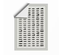 Modern Cars Reference Chart Graphic Design Unframed Wall Art Print A4 (29.7×21cm), Wall Decor for Living Room, Bedroom, Office & Home, Art Gift