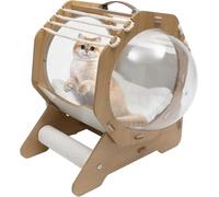 Modern Cat Dog Bed Capsule Portable Spaceship Space Capsule with Cushion, Pet Bed House, Indoor Large Size Detachable Portable Transparent Cat House, Furniture Living Room, Bedroom, Pet Shop