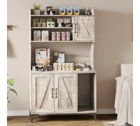 Modern Cat Litter Box Furniture Enclosure with Scratching Post and Storage Shelves, Hidden Litter Box Cabinet Multi-Functional Pet House for Living Room Bedroom
