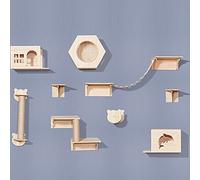 Modern Cat Tree - Large Cat Tree Wall-Mounted Design Cat Tree Tower Cat Scratch Posts Climbing Cat Condos with Posts - Cat Climbing Tower (C3)