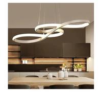 Modern Ceiling Chandelier Dining Room Pendant Lights Creative Musical Note Table Decor Hanging Kitchen Lamps(White,3 Color No Remote)