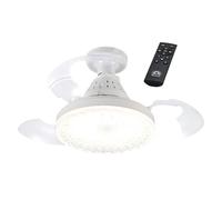 Modern Ceiling Fan with Light - Remote Control, Retractable | Multifunctional Silent Lighting Fixture, Noiseless Air Circulation Device for Living Room Dormitory Workplace Apartment Home Car Us