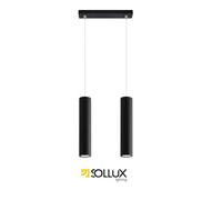 Sollux Lighting Lagos Steel Black 3 Light Classic Pendant Ceiling Light