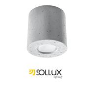 Modern Ceiling Lamp Plafond ORBIS -Concrete Grey Round GU10 LED SOLLUX LIGHTING