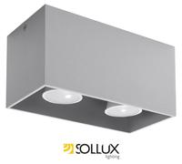 Modern Ceiling Lamp QUAD MAXI ALUMINIUM GREY GU10 LED SOLLUX LIGHTING Bedroom