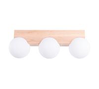Modern Ceiling Light BULBO 3 3-Light Wood Natural wood G9 LED SOLLUX LIGHTING