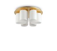 Modern Ceiling Light Gold Leaf and Blown Glass 6 Lights DL0103