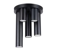 Modern Ceiling Light LAGOS 5P 5-Light Steel Black GU10 LED SOLLUX LIGHTING