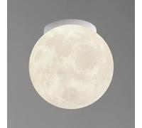 Modern Ceiling Light Moon-Style Close to Ceiling Lamp White Globe Small Chandelier Ceiling Lighting Fixture Nordic Semi Flush Mount Ceiling Lights for Hallway Kids Room/Dia20Cm
