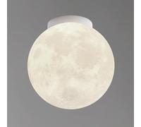 Modern Ceiling Light Moon-Style Close to Ceiling Lamp White Globe Small Chandelier Ceiling Lighting Fixture Nordic Semi Flush Mount Ceiling Lights for Hallway Kids Room/Dia25Cm