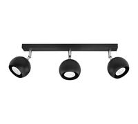Modern Ceiling Light OCULARE 3 3-Light Steel Black GU10 LED SOLLUX LIGHTING