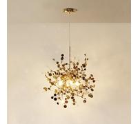 Modern Ceiling Light Pendant Gold Contemporary Kitchen Island Dandelion Firework Chandeleir Stainless Steel Lamp Sputnik Hanging for Dining Room Bedroom