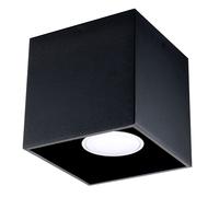 Plafond QUAD Black Aluminium Square GU10 Led Industrial SOLLUX LIGHTING BEDROOM