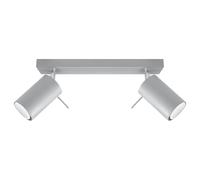 Modern Plafond Ceiling lamp Ring 2 Steel Grey GU10 LED SOLLUX LIGHTING Bedroom
