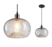 Modern Ceiling Lights Battery Operated Pendant Lights Set of 2,Gold Battery Chandelier with Wireless Remote Dimmable,10 Colors Modes Rechargeable Bulb for Kitchen,Dining Room,Living Room (Black)