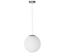 Modern Ceiling Pendant Light, Glass Ball Chandeliers, E27 Hanging Light Fixture for Dinning Room, Bar, Aisles, White,25cm