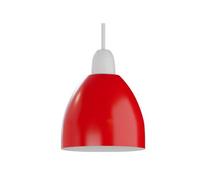 Modern Ceiling Pendant Light Red 15Cm Metal Lamp Shade Easy Fit E27