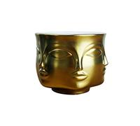 Modern Ceramic Flower Pot Vase Dora Maar Musa Jonathan Adler Decoration Head Figure Design - Gold