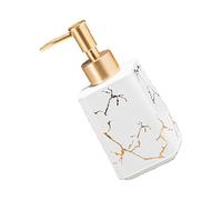 Modern Ceramic Soap Dispenser With Marble Design Elegant Bathroom Travel Friendly Pumped Bottle For Liquid Storage Sustainable Ceramic Travel Liquid Bottle