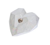 Modern ceramic urn for ashes in the shape of a heart Decorative urn for human asches Adult size (Memorial Plaque NO)