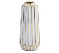 Modern Ceramic Vase White Gold Decorative Flower Vase for Living Room Kitchen Table Home Office Wedding