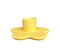 Modern Ceramics Easters Holder Floral Shape Taper Candlestick Stand Tabletop Centerpieces Decors For Celebration Flower Shape Candlestick Holder