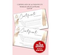 Modern Certificate of Authenticity: Small Size Certificate of Authenticity for Artwork | Notebook with 20 Certificates | Art Authentication ... Original Paintings, Prints, and Handmade Art