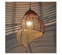 Modern Chandelier, Bamboo Lantern Chandelier Retro Chinese Antique Restaurant Bar Table Lamp Creative Personality Rattan(Silver Frame,Wood)